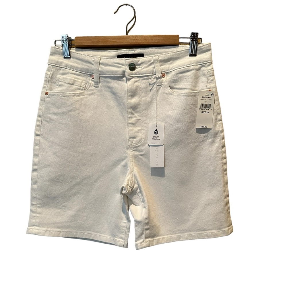 🆕 Sanctuary Denim White High Waisted Shorts, Size 28